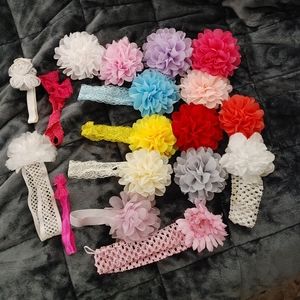 Headband with bows/flowers